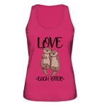 "LOVE EACH OTTER" - Otter - Ladies Organic Tank-Top - Schweinchen's Shop - Tank-Tops - Raspberry / S