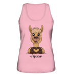 Alpaca "Herz" m.T. - Ladies Organic Tank-Top - Schweinchen's Shop - Tank-Tops - Cotton Pink / S