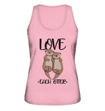 "LOVE EACH OTTER" - Otter - Ladies Organic Tank-Top - Schweinchen's Shop - Tank-Tops - Cotton Pink / S