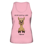 "Keep Calm" Alpaka - Ladies Organic Tank-Top - Schweinchen's Shop - Tank-Tops - Cotton Pink / S