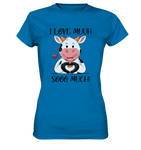 T-Shirt - "I LOVE MUUH" - Ladies - Schweinchen's Shop - Lady-Shirts - Royal Blue / XS