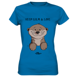Otter "KEEP CALM" - Ladies Premium Shirt - Schweinchen's Shop - Lady-Shirts - Royal Blue / XS