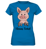 T-Shirt - "kleines Ferkel" - Ladies - Schweinchen's Shop - Lady-Shirts - Royal Blue / XS