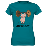 "Ferkules" - Ladies Premium Shirt - Schweinchen's Shop - Lady-Shirts - Diva Blue / XS