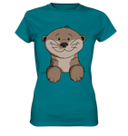 Otter T-Shirt - Ladies Premium Shirt - Schweinchen's Shop - Lady-Shirts - Diva Blue / XS