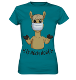 T-Shirt - "is doch doof" - Ladies - Schweinchen's Shop - Lady-Shirts - Diva Blue / XS