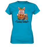 T-Shirt - "Süßes Ferkel" - Ladies - Schweinchen's Shop - Lady-Shirts - Atoll / XS