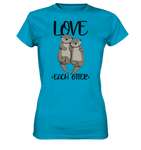 T-Shirt - "LOVE EACH OTTER" - Ladies - Schweinchen's Shop - Lady-Shirts - Atoll / XS