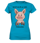 T-Shirt - "Keep Calm" - Ladies - Schweinchen's Shop - Lady-Shirts - Atoll / XS