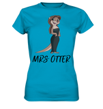 T-Shirt - Premium - "Mrs Otter" - Schweinchen's Shop - Lady-Shirts - Atoll / XS