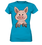 T-Shirt - Schweinchen - Ladies - Schweinchen's Shop - Lady-Shirts - Atoll / XS