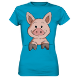 T-Shirt - Schweinchen - Ladies - Schweinchen's Shop - Lady-Shirts - Atoll / XS
