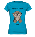 Otter "KEEP CALM" - Ladies Premium Shirt - Schweinchen's Shop - Lady-Shirts - Atoll / XS