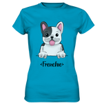 "Frenchie" - Ladies Premium Shirt - Schweinchen's Shop - Lady-Shirts - Atoll / XS
