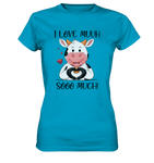 T-Shirt - "I LOVE MUUH" - Ladies - Schweinchen's Shop - Lady-Shirts - Atoll / XS