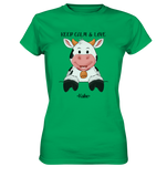T-Shirt - "Keep Calm" - Kuh - Ladies - Schweinchen's Shop - Lady-Shirts - Kelly Green / XS
