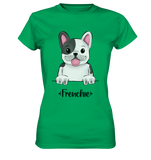 "Frenchie" - Ladies Premium Shirt - Schweinchen's Shop - Lady-Shirts - Kelly Green / XS