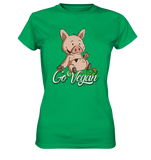 T-Shirt - "DickPig" - Vegan Edition - Ladies - Schweinchen's Shop - Lady-Shirts - Kelly Green / XS