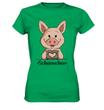 "Herz Schweinchen" - Ladies Premium Shirt - Schweinchen's Shop - Lady-Shirts - Kelly Green / XS