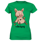 T-Shirt - "dickpig" - Ladies - Schweinchen's Shop - Lady-Shirts - Kelly Green / XS