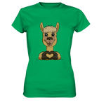 Herz Alpaka o.T. - Ladies Premium Shirt - Schweinchen's Shop - Lady-Shirts - Kelly Green / XS