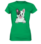 Frenchie o.T. - Ladies Premium Shirt - Schweinchen's Shop - Lady-Shirts - Kelly Green / XS