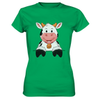 Kuh o-T. - Ladies Premium Shirt - Schweinchen's Shop - Lady-Shirts - Kelly Green / XS