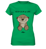 Otter "KEEP CALM" - Ladies Premium Shirt - Schweinchen's Shop - Lady-Shirts - Kelly Green / XS