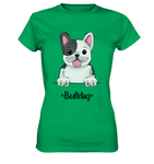 "Bulldog" - Ladies Premium Shirt - Schweinchen's Shop - Lady-Shirts - Kelly Green / XS