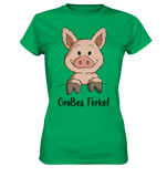 "großes Ferkel" - Ladies Premium Shirt - Schweinchen's Shop - Lady-Shirts - Kelly Green / XS