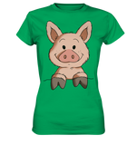 T-Shirt - Schweinchen - Ladies - Schweinchen's Shop - Lady-Shirts - Kelly Green / XS