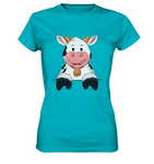 Kuh o-T. - Ladies Premium Shirt - Schweinchen's Shop - Lady-Shirts - Swimming Pool / XS