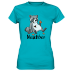 Naschbär - Ladies Premium Shirt - Schweinchen's Shop - Lady-Shirts - Swimming Pool / XS