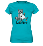 Naschbär - Ladies Premium Shirt - Schweinchen's Shop - Lady-Shirts - Swimming Pool / XS