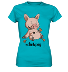 T-Shirt - "dickpig" - Ladies - Schweinchen's Shop - Lady-Shirts - Swimming Pool / XS