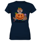 T-Shirt - "Halloween" - Ladies - Schweinchen's Shop - Lady-Shirts - Navy / XS
