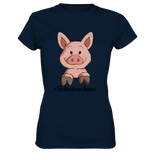 "Schweinchen" - Ladies Premium Shirt - Schweinchen's Shop - Lady-Shirts - Navy / XS