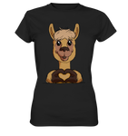 T-Shirt - "Herz" - Ladies - Schweinchen's Shop - Lady-Shirts - Black / XS