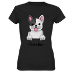"Frenchie" - Ladies Premium Shirt - Schweinchen's Shop - Lady-Shirts - Black / XS
