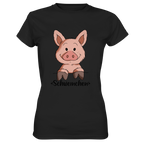 "Schweinchen" - Ladies Premium Shirt - Schweinchen's Shop - Lady-Shirts - Black / XS