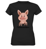 "Schweinchen" - Ladies Premium Shirt - Schweinchen's Shop - Lady-Shirts - Black / XS