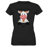 T-Shirt - "Keep Calm" - Kuh - Ladies - Schweinchen's Shop - Lady-Shirts - Black / XS