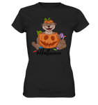T-Shirt - "Halloween" - Ladies - Schweinchen's Shop - Lady-Shirts - Black / XS