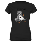 "I LOVE COOKIES" - Waschbär - Ladies Premium Shirt - Schweinchen's Shop - Lady-Shirts - Black / XS