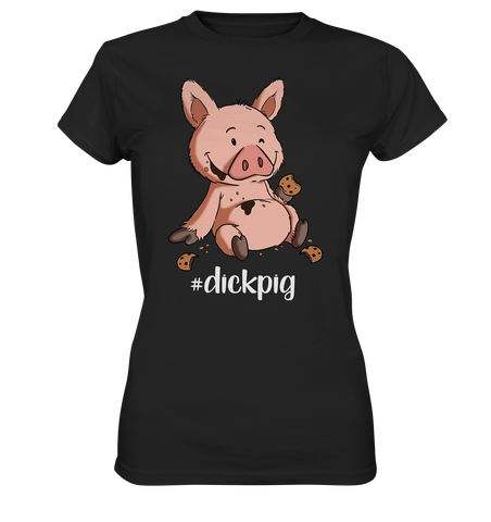 T-Shirt - "DickPig" Black Edition - Ladies - Schweinchen's Shop - Lady-Shirts - Black / XS