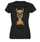 T-Shirt - "Keep Calm" - Ladies - Schweinchen's Shop - Lady-Shirts - Black / XS