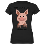 T-Shirt - "Keep Calm" - Ladies - Schweinchen's Shop - Lady-Shirts - Black / XS