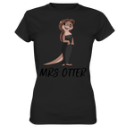 T-Shirt - Premium - "Mrs Otter" - Schweinchen's Shop - Lady-Shirts - Black / XS