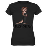 T-Shirt - Premium - "Mrs Otter" - Schweinchen's Shop - Lady-Shirts - Black / XS