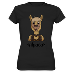 Herz Alpaka - Ladies Premium Shirt - Schweinchen's Shop - Lady-Shirts - Black / XS